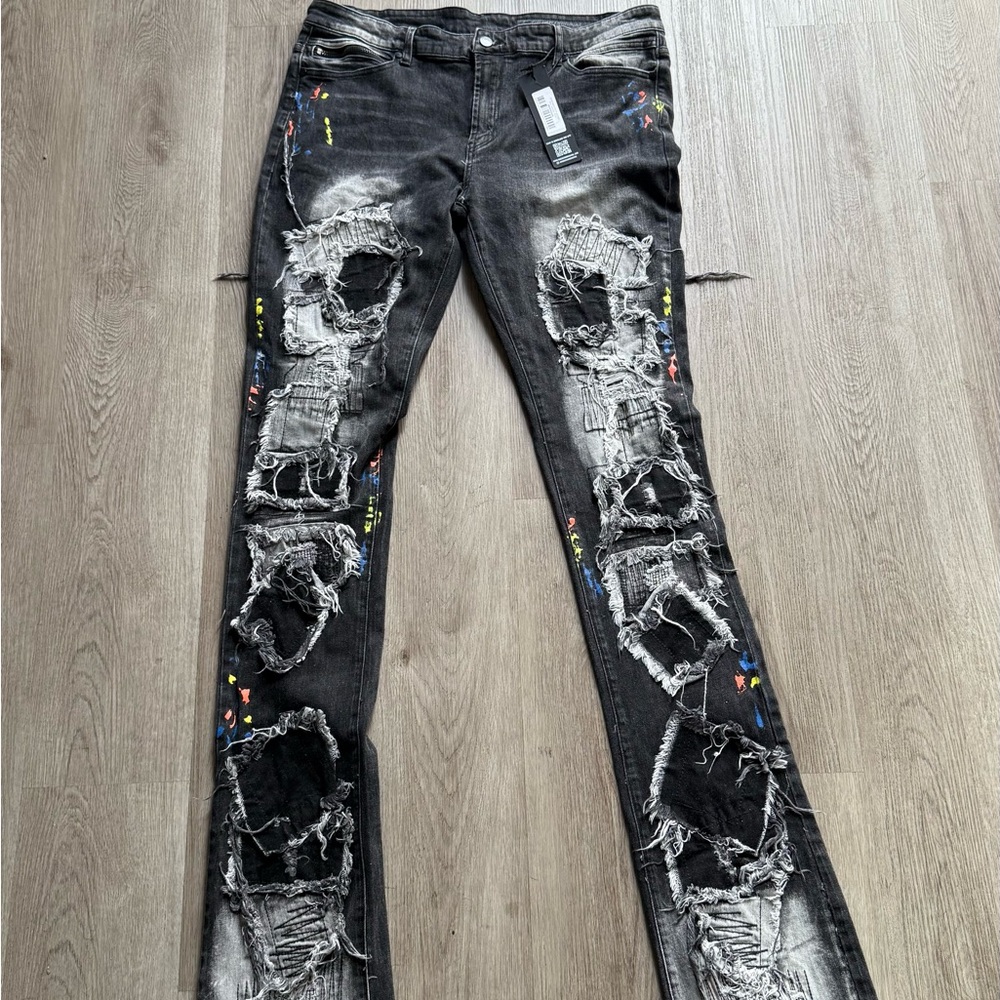 Edgy Black Distressed Skinny Jeans